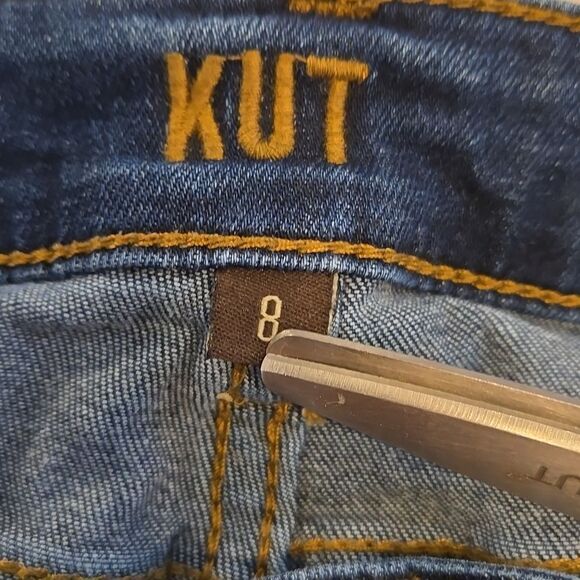 Kut from the Kloth Stretch Skinny Denim Blue Jeans - Picture 5 of 6